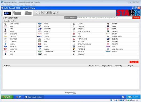 Stakis Technik 2018.1 Car Database